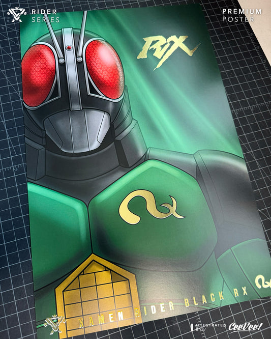 Black RX Premium Foil Poster - 11" x 17"