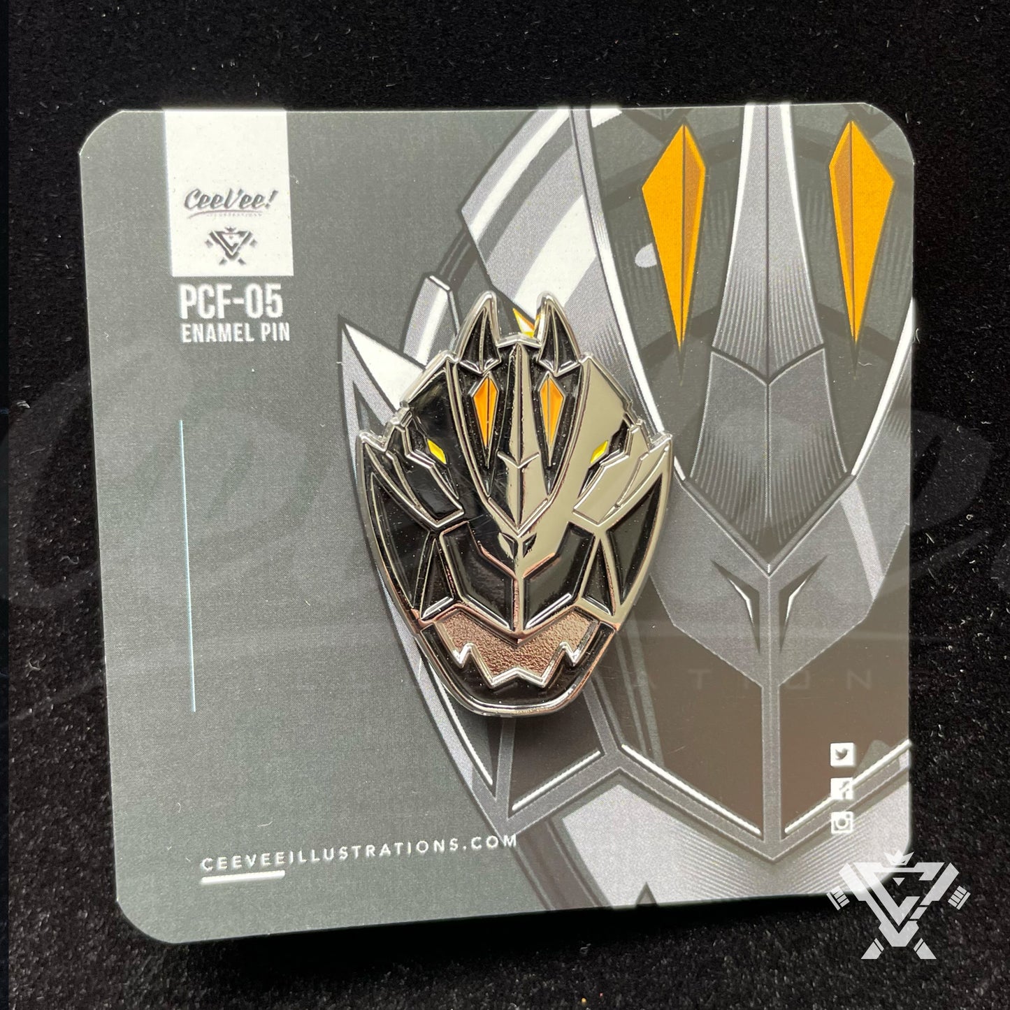 PCF-05 Cosmic Black Ranger - Collectible Enamel Pin