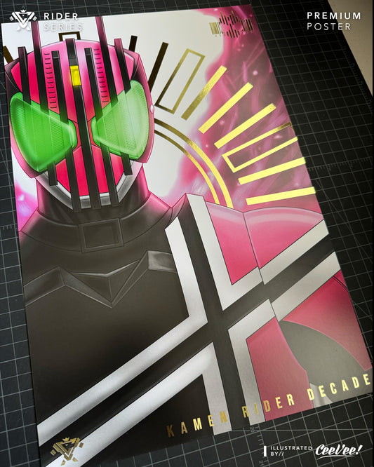 Kamen Rider Decade Premium Foil Poster - 11" x 17"