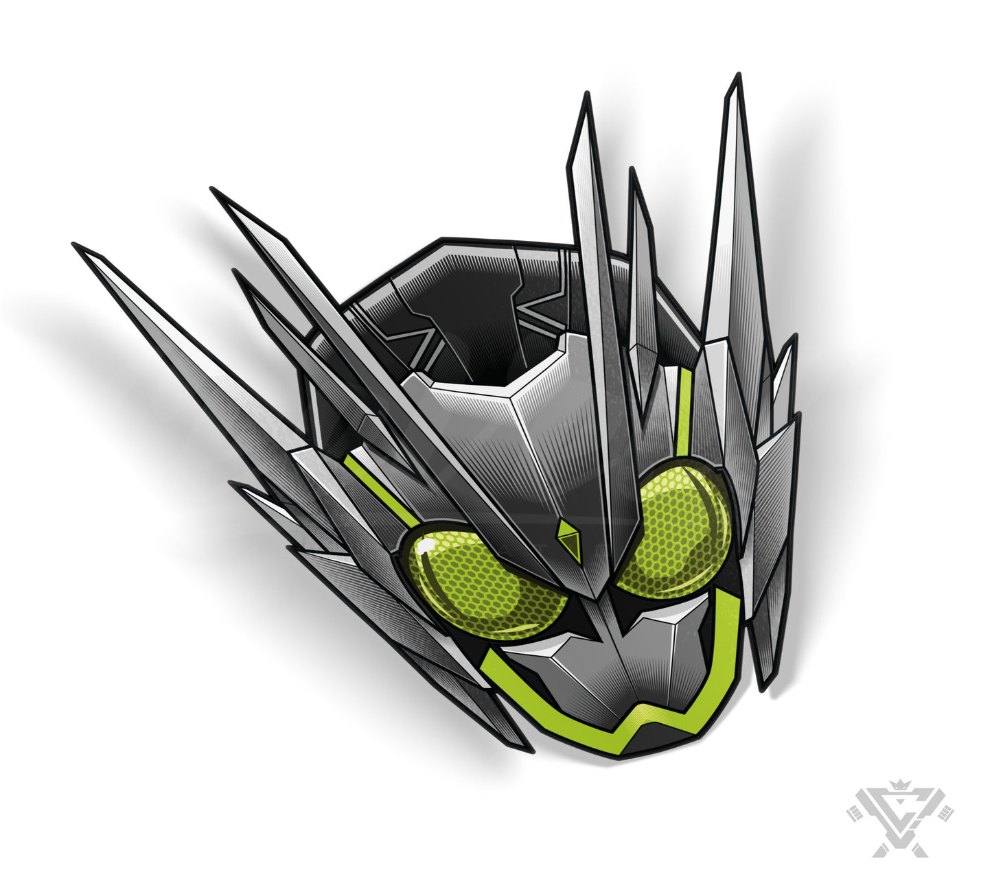 KR01-MCH Metal Cluster Hopper - 3"x 3" Vinyl Sticker