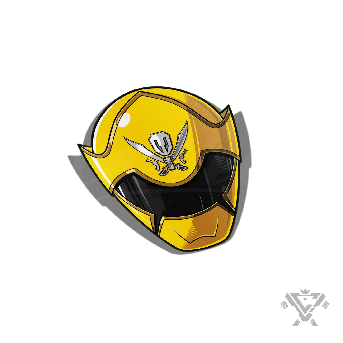 KSG-03 GokaiYellow - 3"x 3" Vinyl Sticker