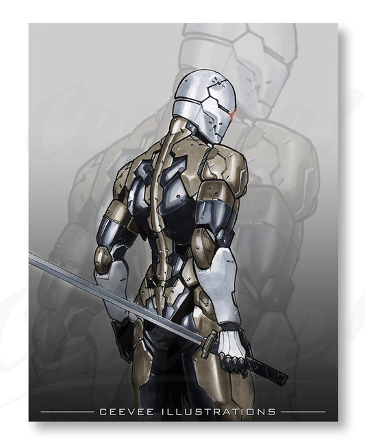 Gray Fox - 8.5" x 11" Poster