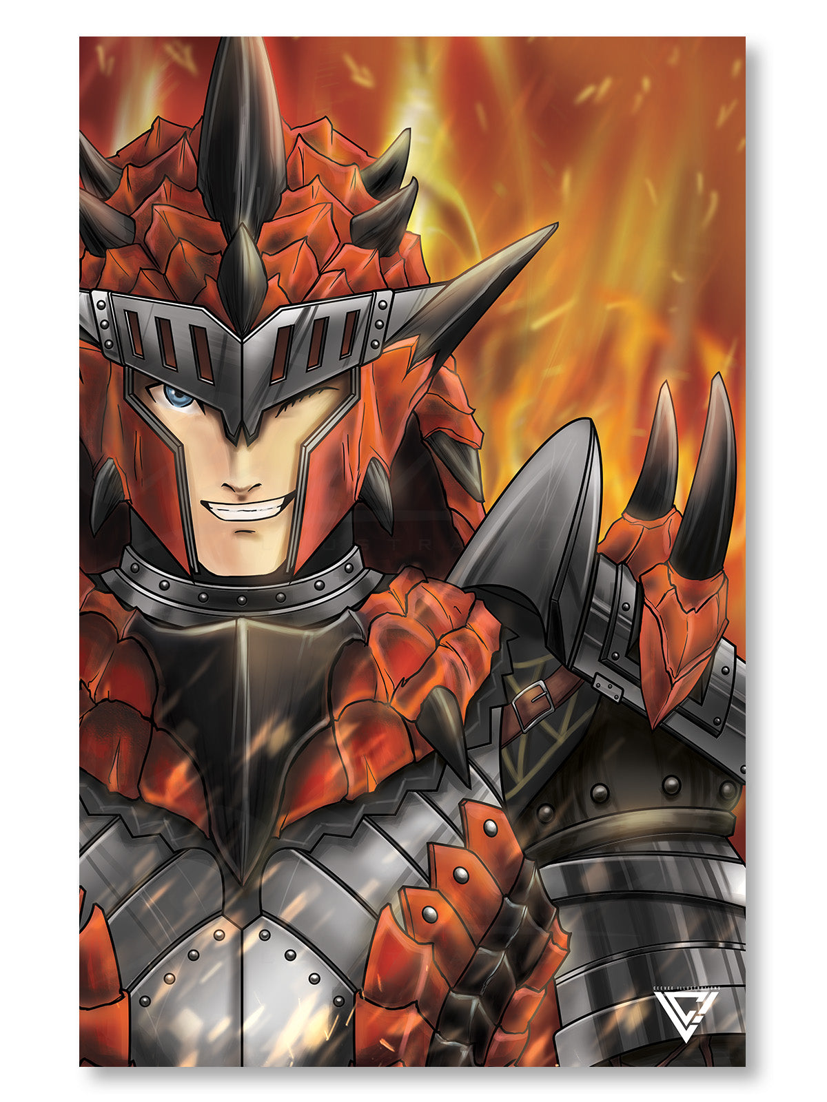 Rathalos Armor (Ken Variant) - 11" x 17" Poster