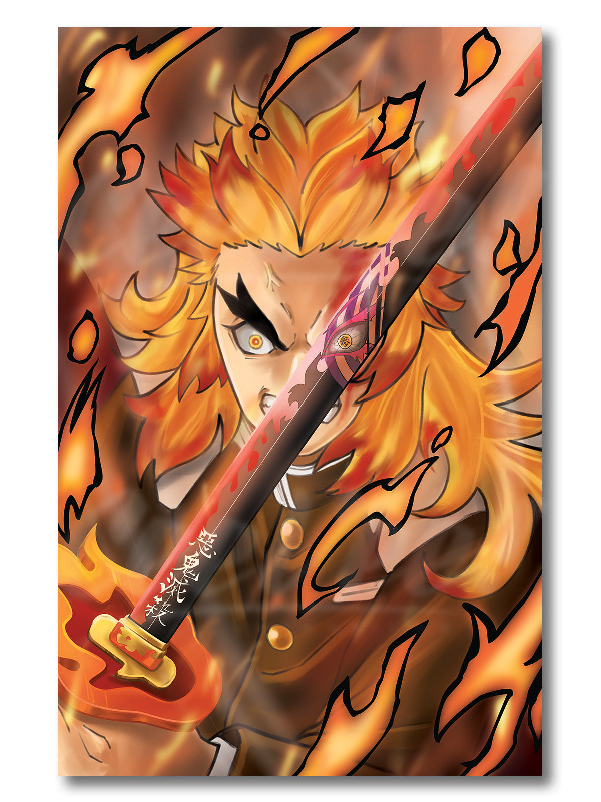 Blazing Heart - Premium Foil Poster - 11" x 17"