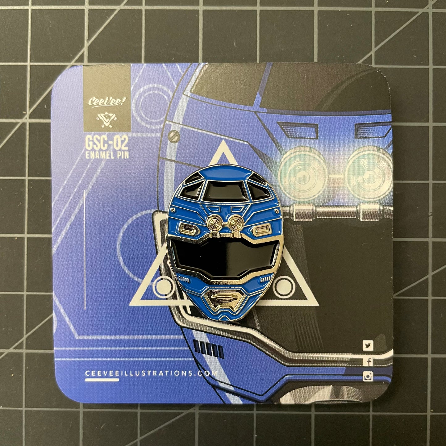 GSC-02 Blue Racer - Soft Enamel Collectible Pin